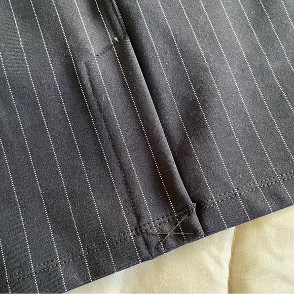 Liverpool Navy Pinstripe Pencil Skirt, 4/27 - Picture 9 of 13